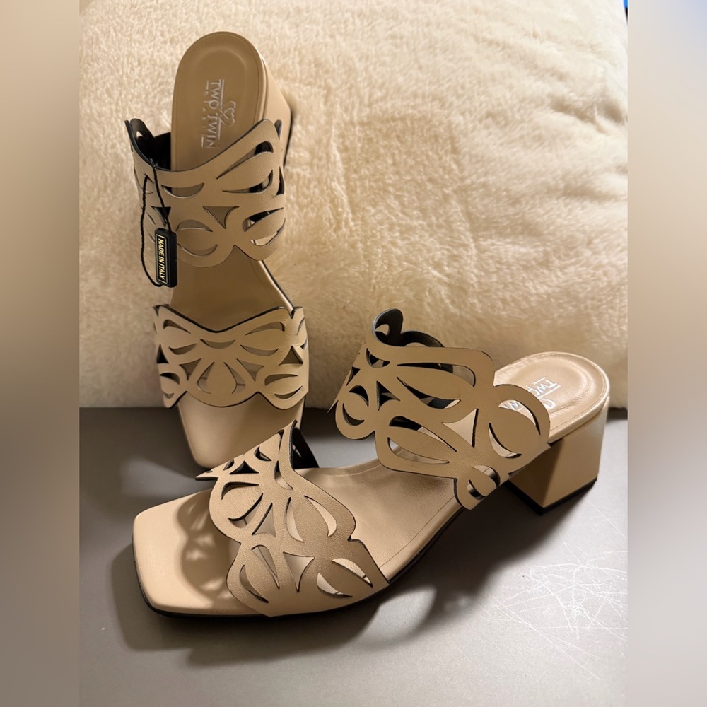 Two-Twin Hearts Lynette Sandal from Italy